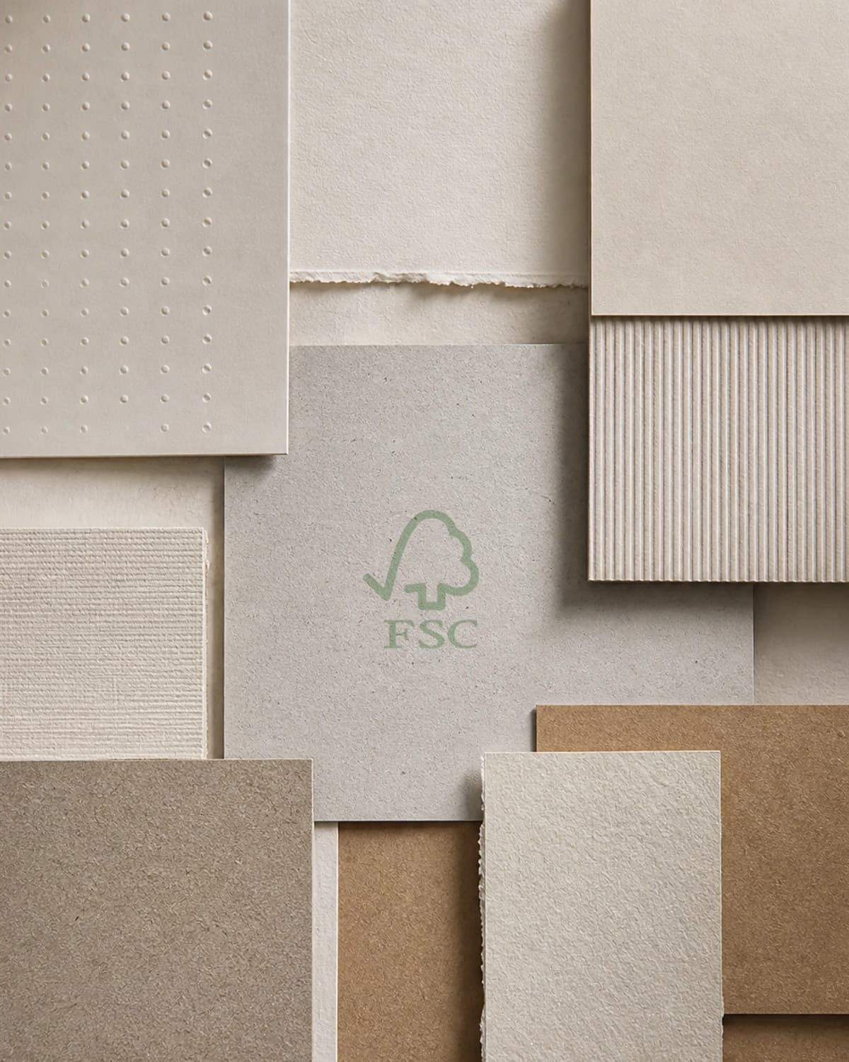 FSC-certified and recycled paper materials